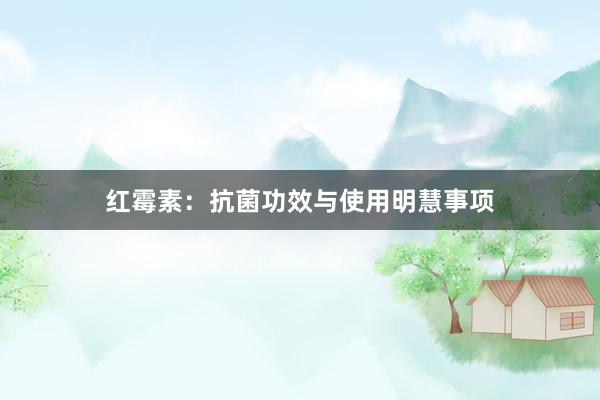 红霉素：抗菌功效与使用明慧事项